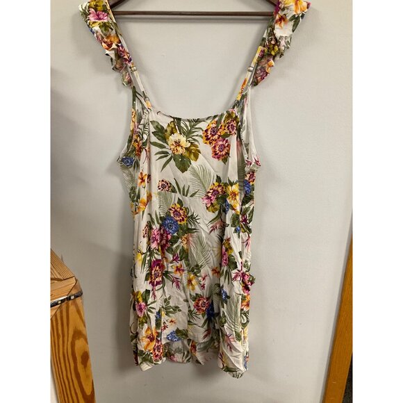 Xhilaration Juniors Summer Floral Button-Front Ruffled Strap Dress XXL - Picture 6 of 6